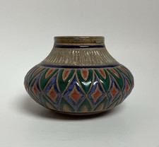 Cathra Anne Barker Studio Art Pottery Vase Planter New Mexico Hand Thrown 6” picture