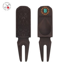 BETTINARDI 2026 TIKI Release 2-Prong Divot Tool Distressed Wood Finish Golf Tool picture