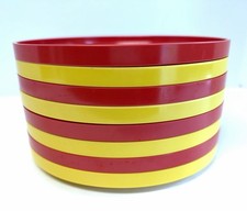 Vintage MCM Heller Melamine  7.5” Lunch Plates Yellow Orange Massimo 8pc EUC picture