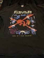 Vintage Fear Factory Death Metal Shirt XL Original Blue Grape Merch Obituary picture