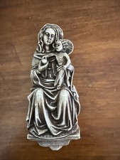 9.5” Wax Replica Baroque Woodcarving  VIRGIN MARY OUR LADY JESUS Germany picture