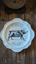 Anthropologie Florence Balducci Dessert Plate  Forest Fiddler Forrest Music NWT picture