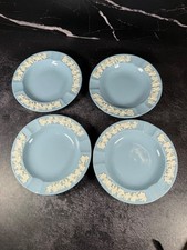 Vintage Wedgwood Ashtrays Queensware Etruria & Barlaston Blue  5.5