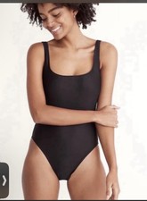 Madewell Second Wave Square Neck Tank One Piece Swimsuit Large NWT picture