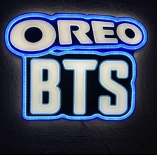 BTS x OREO Official LED Neon Sign Winner Prize Event Rare 50 Winners Korea picture