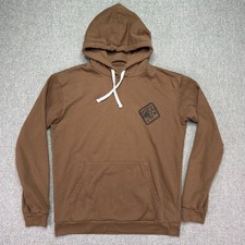 Texas Hill Country Provisions Campfire Hoodie Mens M Brown Graphic Pullover picture