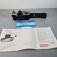 Vintage Canon AE-1 35mm SLR Film Camera with Owner's Manual & Carrying Case picture