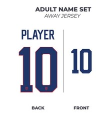United States USWNT USMNT 2025 Home and Away Official Namesets ( Name and Number picture