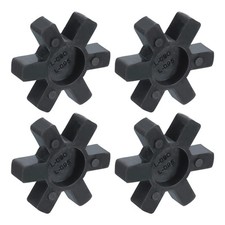 4pcs L090/L095 Jaw Coupling Insert NBR Rubber L-Jaw Coupler Set Black picture