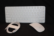 NEW Apple Magic Keyboard w/ Touch ID (A3118) & Magic Mouse (A3204) USB-C White picture