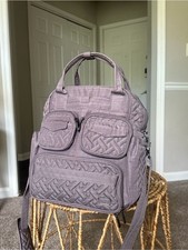 Lug Mini Puddle Jumper Gray Quilted Daypack Backpack Tote Bag Crossbody Travel picture