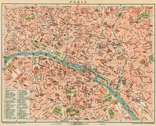 1550 Paris France Vintage Historic City Map 23x28 Classic Wall Art Decor Study picture