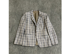 Burberrys Prorsum Mens Blue Plaid Blazer Sport Coat Made in Italy Vintage 42R picture