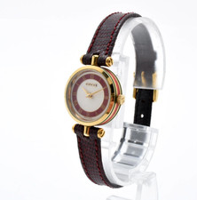 Vintage [N MINT] Gucci 2000L Sherry Line Red Gold Qz 22mm Ladies Watch JAPAN picture