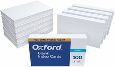 4 x 6 Inches Blank Index Cards, White, 10 Packs of 100, 1000 Count Set picture