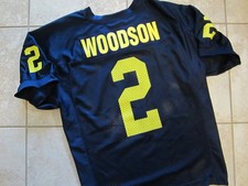 WOW Authentic NIKE University of Michigan CHARLES WOODSON Football Jersey 52 picture