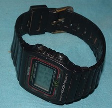 KOREA = Vintage CASIO  DW-260 mod [690] Alarm Chrono Watch Diver 200M = Working picture
