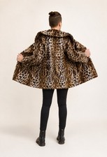 Vintage Diana Rosh Leopard Print Kid Goat Fur Jacket Genuine Fur Excellent picture