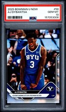 Graded 2025 Topps Bowman U Now AJ Dybantsa #58 Rookie RC Card PSA 10 picture