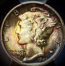1945-S Mercury Dime.  Micro 