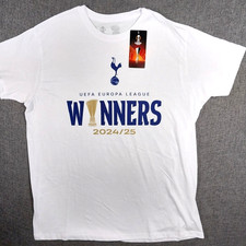 Tottenham Hotspur UEFA League Winners 24/25 White Large NEW picture
