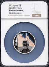 2013 Australia $2 2 oz Ludwig Leichhardt PF70UC NGC # 2191792-002 + Bonus picture