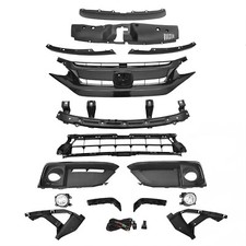 15pc Front Upper Lower Grille Grill Fog lamps Brackets For Honda CIVIC 2019-2021 picture