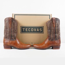 Tecovas The Weston Smooth Ostrich Leather Boots In Russet Men's US Size 9 EE picture