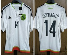adidas Mexico Chicharito #14 Away Jersey 2015-16 M Authentic New Tags picture