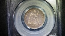 1860-O Seated Liberty Quarter PCGS XF40 25C New Orleans Better Date Silver picture