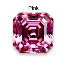 5CT Moissanite Loose Stone Asscher Cut Multiple Colors VVS1 Gemstone for Jewelry picture