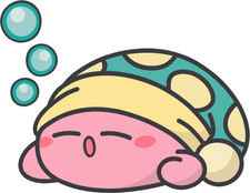 Kirby Wizard Sleeping Ramen Gaming Anime Peeker Sticker Vinyl Decal picture