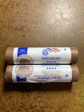 2009 P & D Lincoln Cents LP1 Birth place 2 Uncirculated Mint Rolls picture