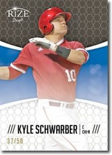 KYLE SCHWARBER 2014 Rize Rookie BLACK Paragon CUBS RC #/50 picture