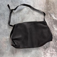 Gherardini Black Pebbled Leather Shoulder Bag Made In Italy Gold Hardware picture