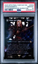 2025 MTG FINAL FANTASY SHINRYU, TRANSCENDENT RIVAL/ZENOS YAE GALVUS PSA 10 picture