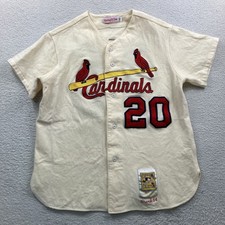 Mitchell And Ness 1964 St Louis Cardinals Lou Brock Wool Jersey Men Cooperstown picture