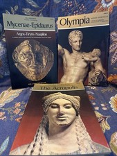 Greek Travel/Archaeology Lot of 3 Ekdotike Athenon Olympia Mycenae Acropolis picture