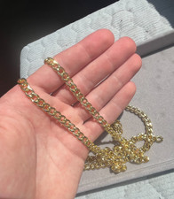 Genuine Solid 1/20 14K Yellow Gold Cuban Curb Chain Necklace6mm-NO TARIFF FOR US picture