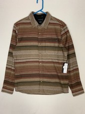 Roark Crossroads Flannel Men's size Small Striped Button-up Shirt NWT picture