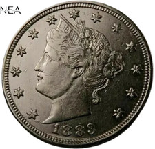 1883 (no cent) Liberty V Nickel ~ Borderline Uncirculated (AU++) picture