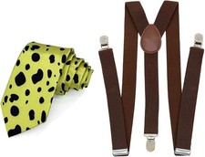GDAMSTO Kento Nanami Necktie Tie and Suspenders Anime Cosplay Prop Accessories  picture