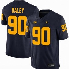 John Henry Daley #90 Michigan Wolverines Jersey Blue Men's New Stitched picture