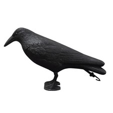 Realistic Black Crow Bird Decoy Pigeon Repellent Garden Pest Control Outdoor picture