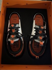 MSCHF BWD Backward Low Top Leather Sneakers White/Black/Orange 2023 MSCHF-004 picture