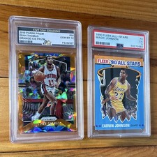 2-Card Graded Lot: 2019 Panini Prizm Isiah Thomas #30 + 1990 Fleer Magic #4 picture