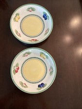 (2) Villeroy & Boch French Garden Fleurence, 9” Deep Pasta / Serving Bowls MINT picture