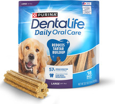 Dentalife Purina Daily Dental Chews for Large Dogs, 18 Ct Pouch picture