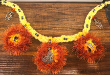 SALE  Cat Crow Pentacle Samhain Halloween Sacred  Altar Garland Witch Decor cd2 picture