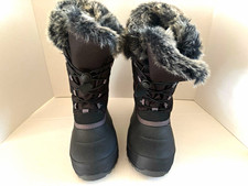 Kamik Momentum Women’s Size 6 Black Mid-Calf Lace-Up Faux Fur Rubber Boots picture